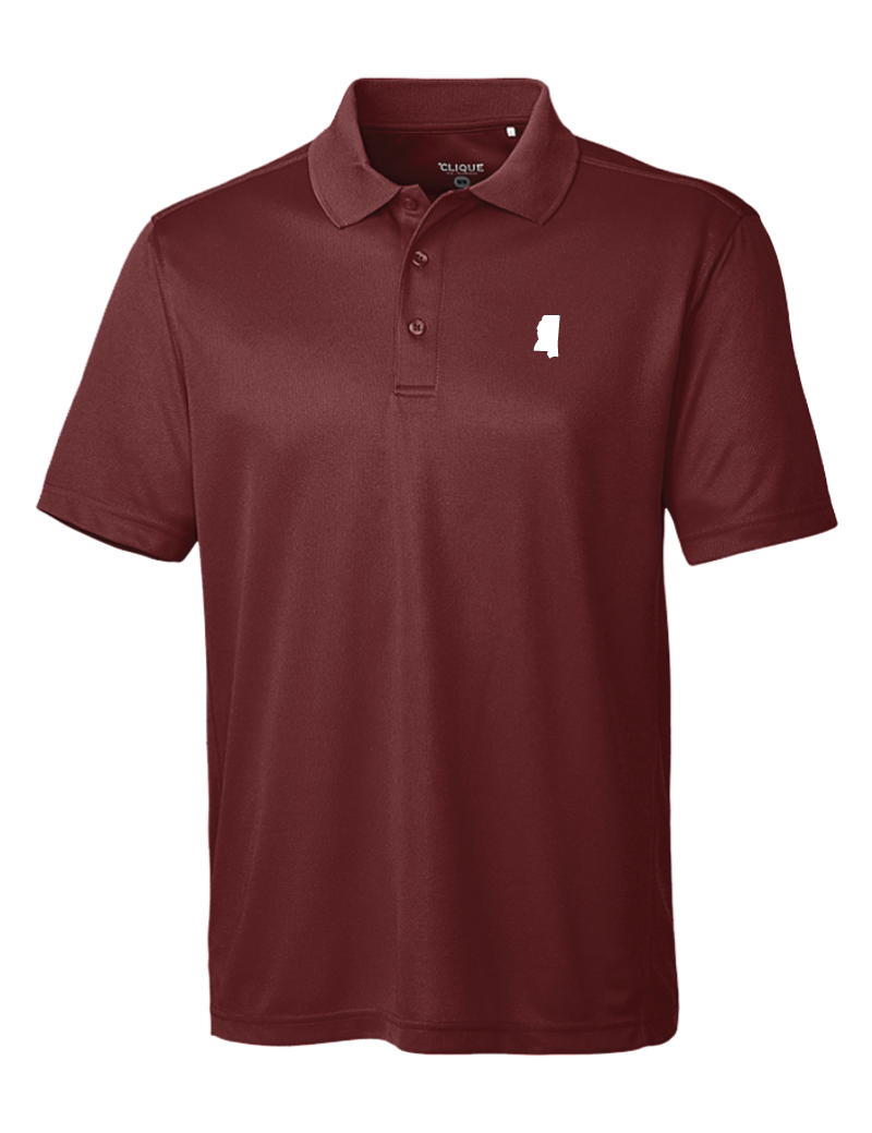 The Essential Crooked Letter Polo | Maroon